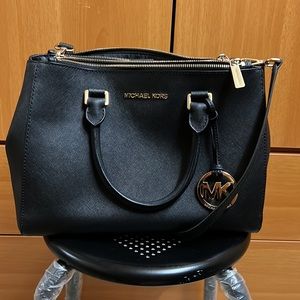 Michael Kors Black Sutton Satchel Bag